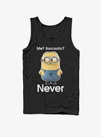 Minion Never Sarcastic Tank Top