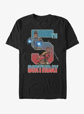 Marvel Black Panther Shuri Okoye 5th Birthday T-Shirt