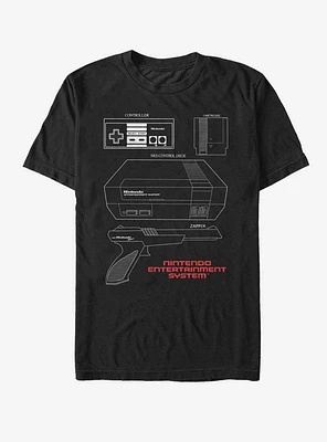 Nintendo NES Schematic T-Shirt