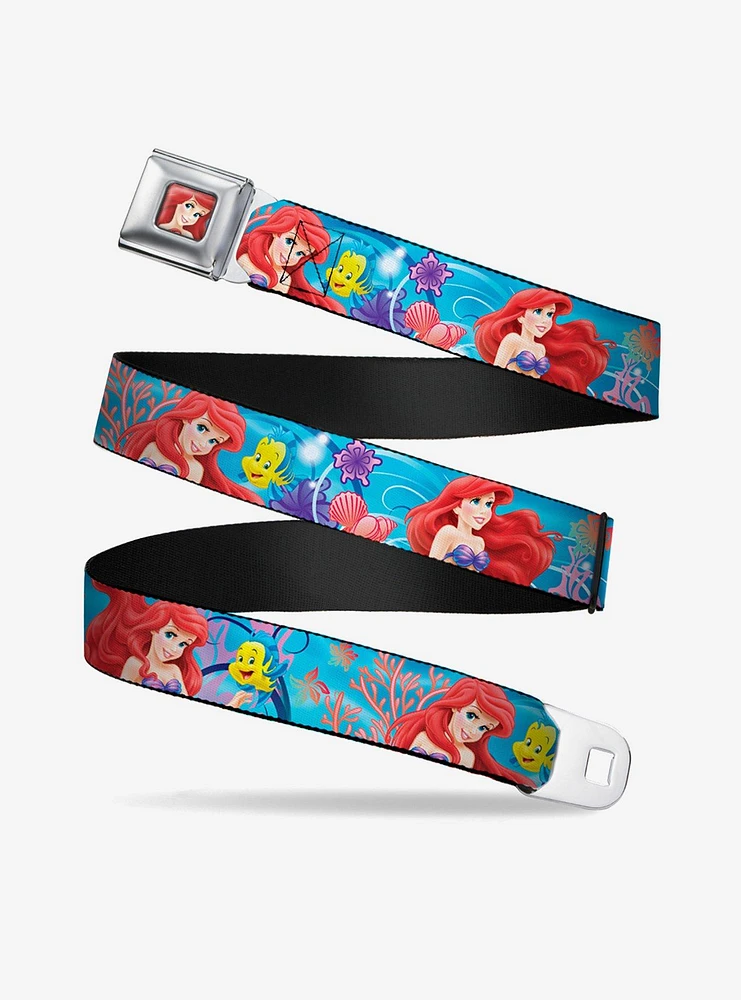 Disney The Little Mermaid Flounder Underwater Poses Seatbelt Belt 