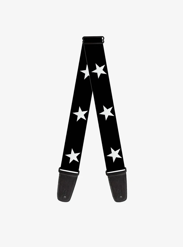 Guitar Strap Star Black White