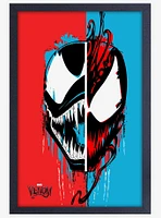 Marvel Venom Split Face Framed Poster