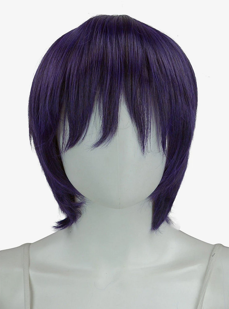 Epic Cosplay Aether Purple Black Fusion Layered Short Wig