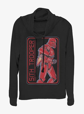 Star Wars Episode IX Rise of Skywalker Red Trooper Retro Sith Cowl Neck Long-Sleeve Girls Top