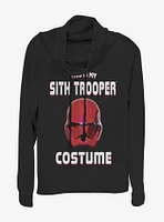 Star Wars Episode IX Rise of Skywalker Red Trooper Sith Costume Cowl Neck Long-Sleeve Girls Top