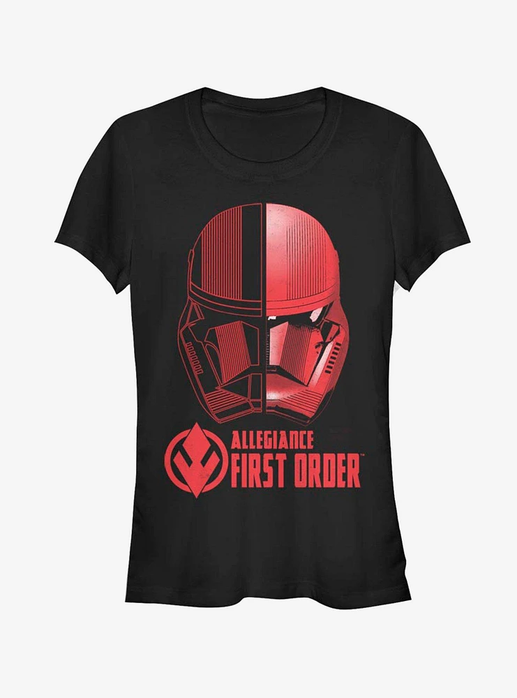 Star Wars Episode IX Rise of Skywalker Red Trooper Split Sith Girls T-Shirt