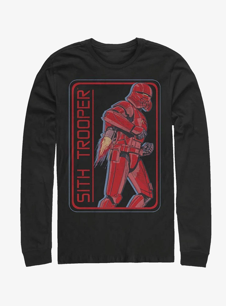 Star Wars Episode IX Rise of Skywalker Red Trooper Retro Sith Long-Sleeve T-Shirt