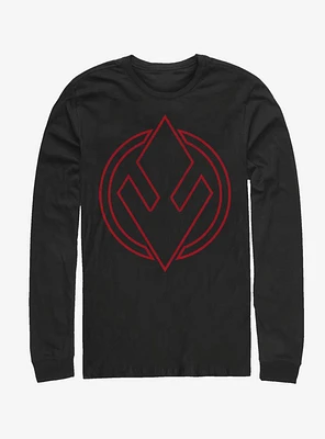 Star Wars Episode IX Rise of Skywalker Red Trooper Sith Emblem Long-Sleeve T-Shirt