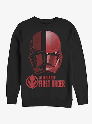 Star Wars Episode IX Rise of Skywalker Red Trooper Split Sith Sweatshirt