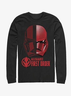 Star Wars Episode IX Rise of Skywalker Red Trooper Split Sith Long-Sleeve T-Shirt