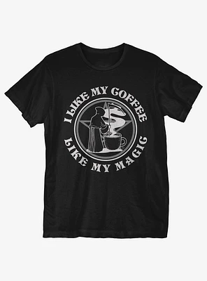 Like My Coffee Black Magic Death T-Shirt