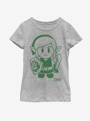 Nintendo The Legend of Zelda: Link's Awakening Link Avatar Outline Youth Girls T-Shirt
