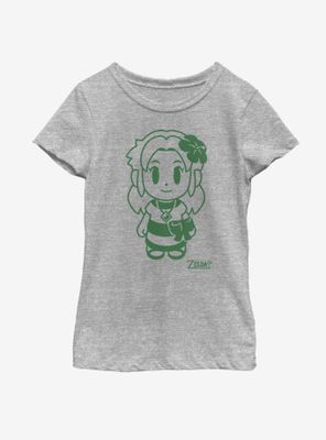 Nintendo The Legend of Zelda: Link's Awakening Marin Avatar Outline Youth Girls T-Shirt