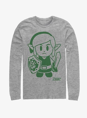 Nintendo The Legend of Zelda: Link's Awakening Link Avatar Outline Long-Sleeve T-Shirt