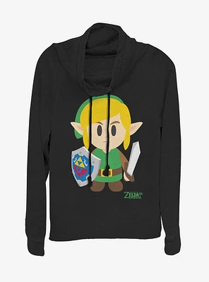 Nintendo The Legend of Zelda: Link's Awakening Link Avatar Color Cowlneck Long-Sleeve Womens Top