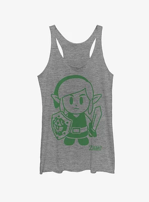 Nintendo The Legend of Zelda: Link's Awakening Link Avatar Outline Womens Tank Top