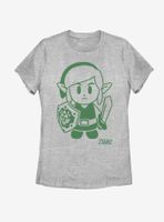 Nintendo The Legend of Zelda: Link's Awakening Link Avatar Outline Womens T-Shirt