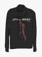 Star Wars Episode IX Rise of Skywalker Red Trooper Jet Cowl Neck Long-Sleeve Girls Top