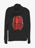 Star Wars Episode IX Rise of Skywalker Red Trooper Helm Cowl Neck Long-Sleeve Girls Top