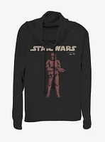 Star Wars Episode IX Rise of Skywalker Red Trooper Vigilant Cowl Neck Long-Sleeve Girls Top