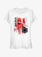 Star Wars Episode IX Rise of Skywalker Red Trooper Schematic Girls T-Shirt