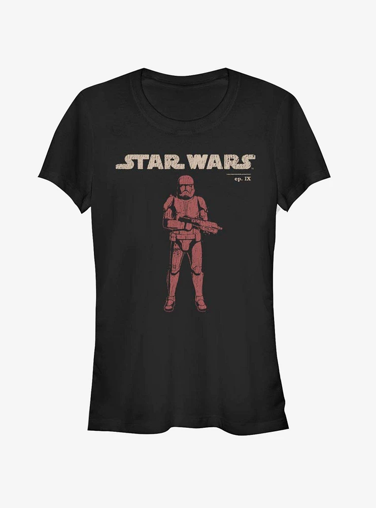 Star Wars Episode IX Rise of Skywalker Red Trooper Vigilant Girls T-Shirt