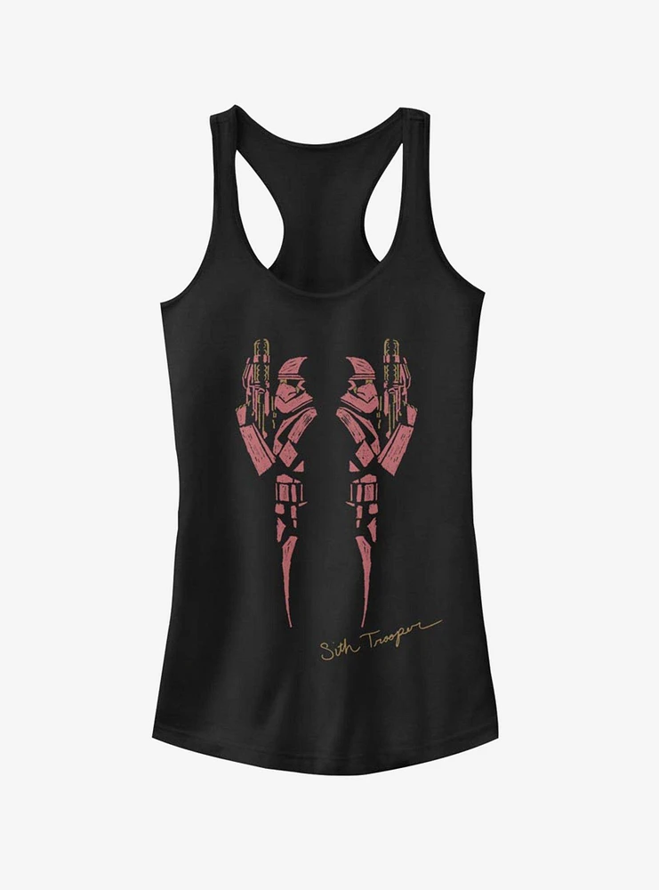 Star Wars Episode IX Rise of Skywalker Double Red Trooper Girls Tank