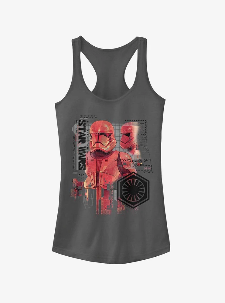 Star Wars Episode IX Rise of Skywalker Red Trooper Schematic Girls Tank