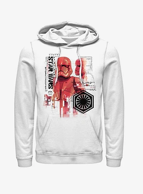 Star Wars Episode IX Rise of Skywalker Red Trooper Schematic Hoodie