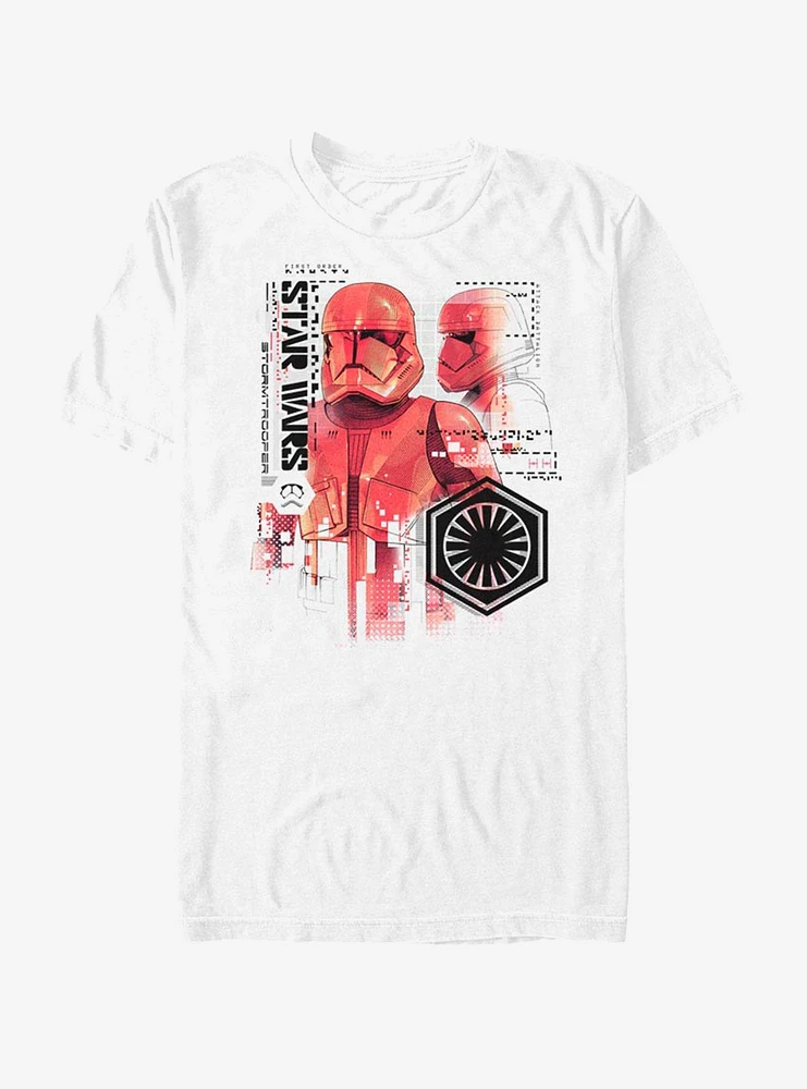 Star Wars Episode IX Rise of Skywalker Red Trooper Schematic T-Shirt