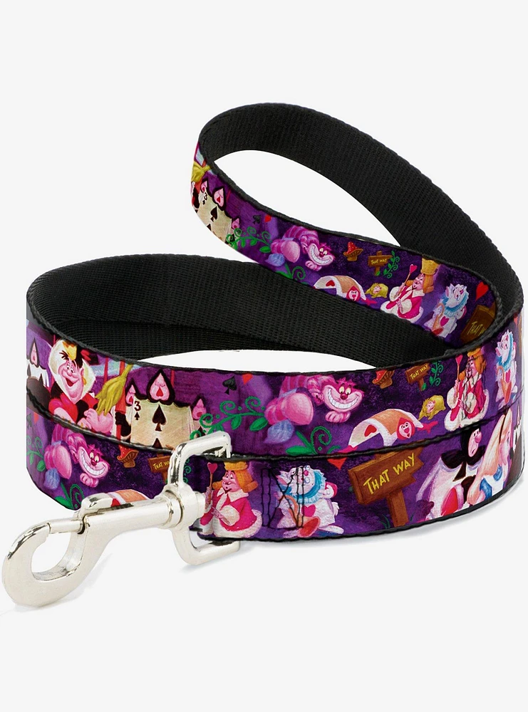 Disney Alice in Wonderland Dog Leash Alice the Queen of Hearts Scenes 6 Ft