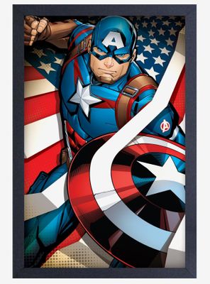 Marvel Captain America Flag Poster