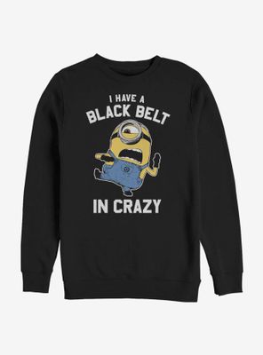 Despicable Me Minions Black Belt Crazy Sweatshirt