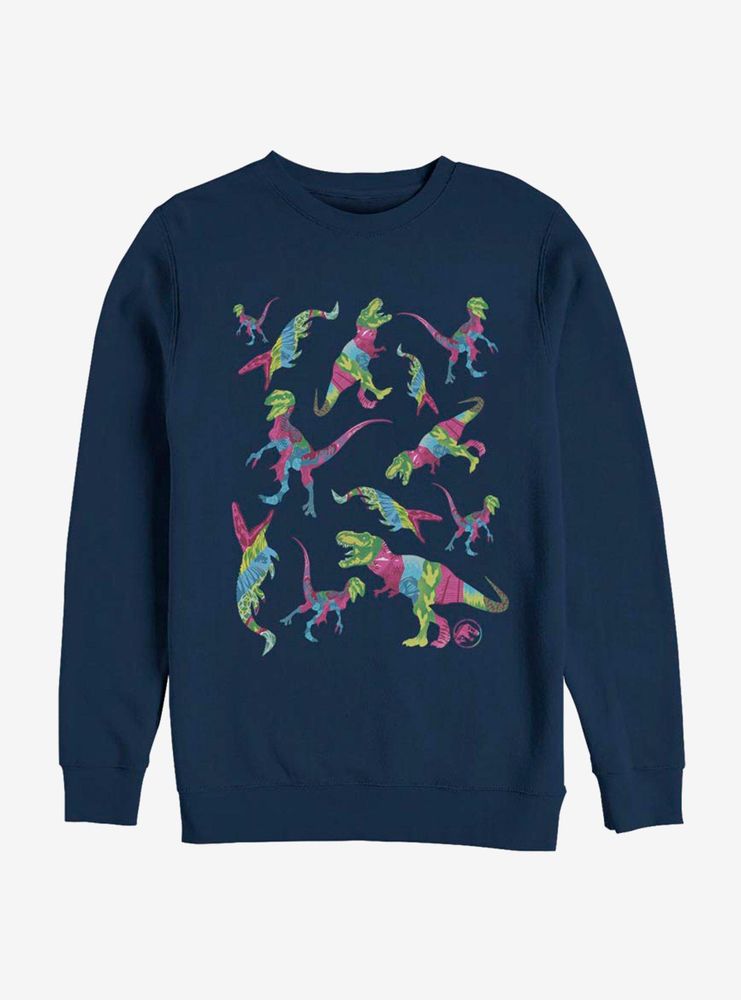 Jurassic World Colorful Dino Toss Sweatshirt