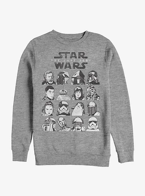 Star Wars The Last Jedi Characters Sweatshirt