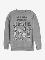 Star Wars The Last Jedi Characters Sweatshirt