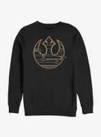 Star Wars Episode VIII The Last Jedi Gold Rebel Alliance Logo Sweatshirt