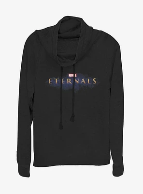 Marvel The Eternals Logo Cowl Neck Long-Sleeve Girls Top