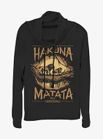 Disney The Lion King 2019 Savanna Poster Cowl Neck Long-Sleeve Girls Top