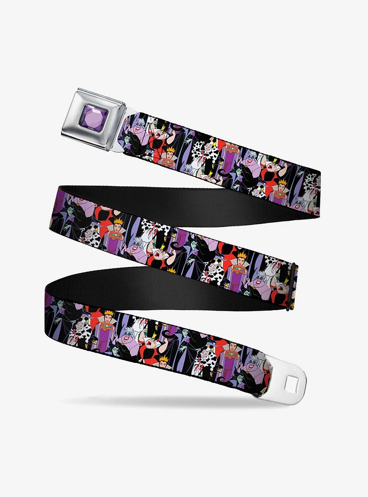 Disney Villains Stacked Seatbelt Belt