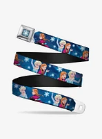 Disney Frozen Elsa Anna Poses Snowflakes Seatbelt Belt