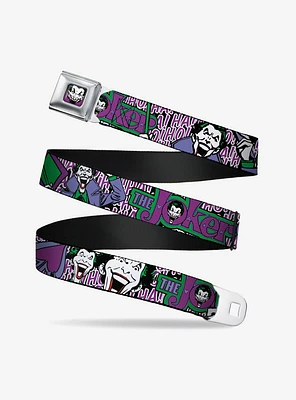 DC Comics Joker Face Logo Spades Seatbelt Belt