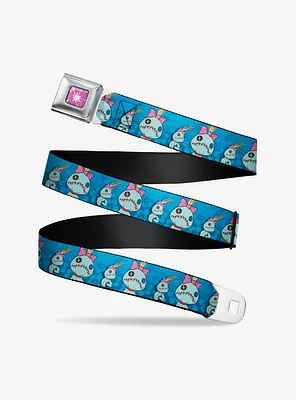 Disney Lilo & Stitch Scrump Poses Hibiscus Flowers Seatbelt Belt