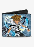 Disney Kingdom Hearts II Final Form Sora Pose Logo Keyblades Bi-Fold Wallet