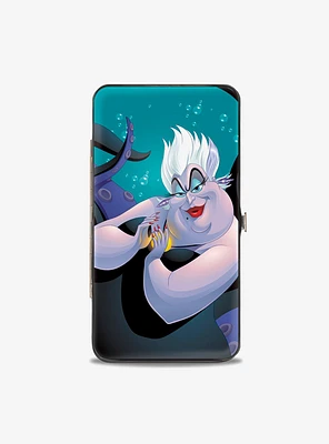 Disney The Little Mermaid Ursula Pose Jetsam Face Bubbles Hinged Wallet