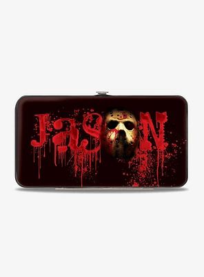 Friday The 13th Jason Mask Splatter Walking Pose Hinged Wallet