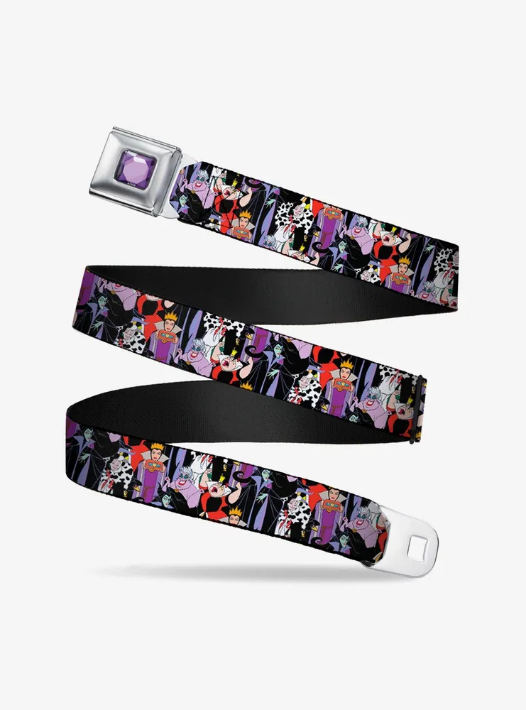 Disney Five Villains Stacked Seatbelt Belt