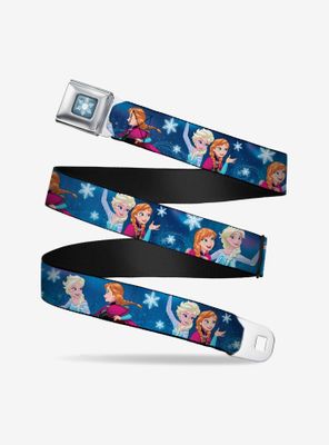 Disney Frozen Elsa Anna Poses Snowflakes Seatbelt Belt