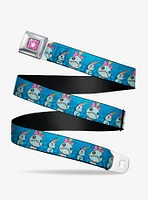 Disney Lilo & Stitch Scrump Poses Hibiscus Flowers Seatbelt Belt
