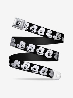 Disney Mickey Mouse Expressions Close Up Seatbelt Belt